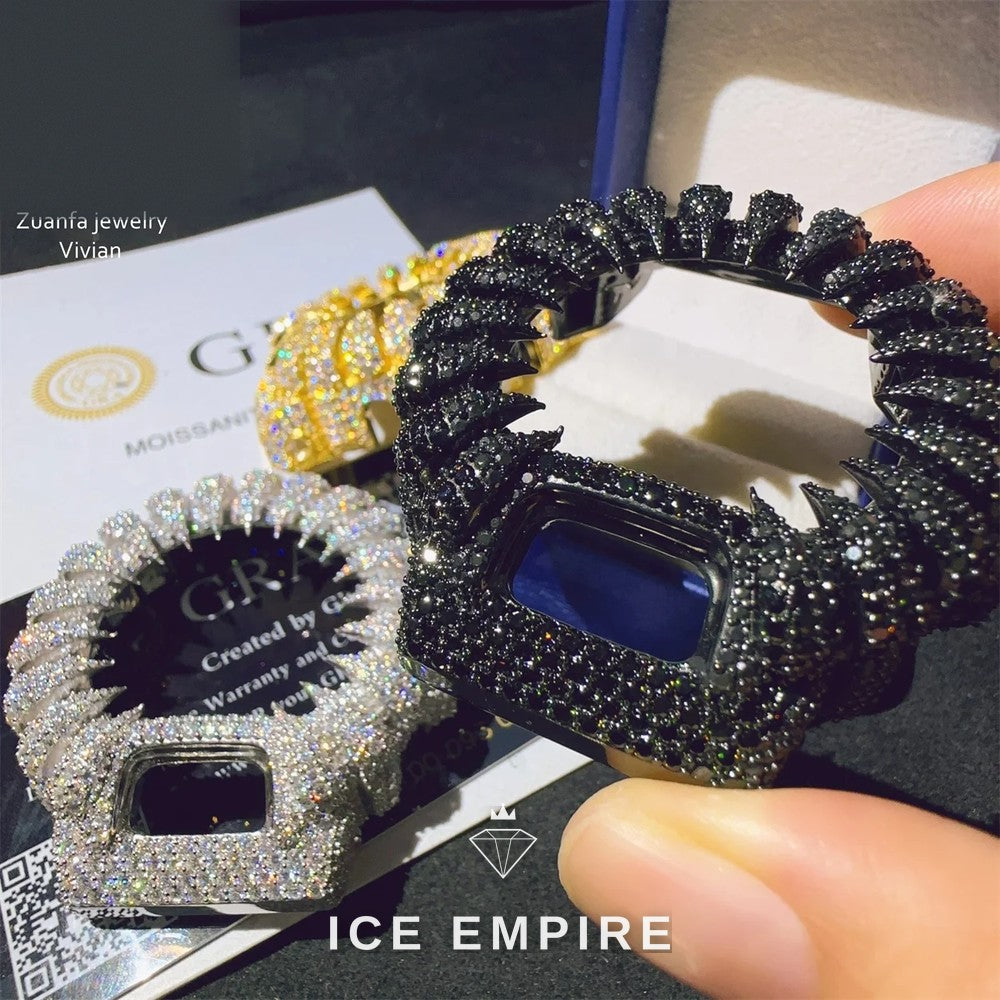 Iced Out 925 Silver Moissanite Watch