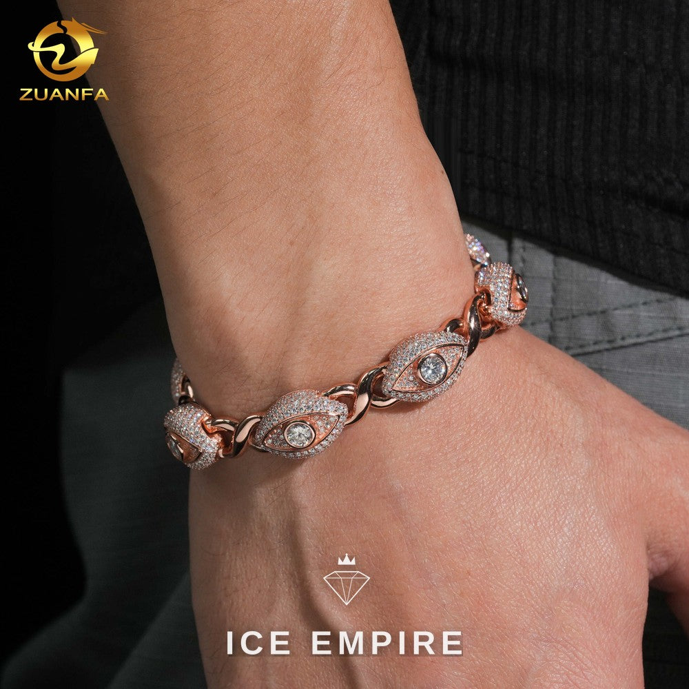 Iced Out Gold Plated Moissanite Cuban Chain