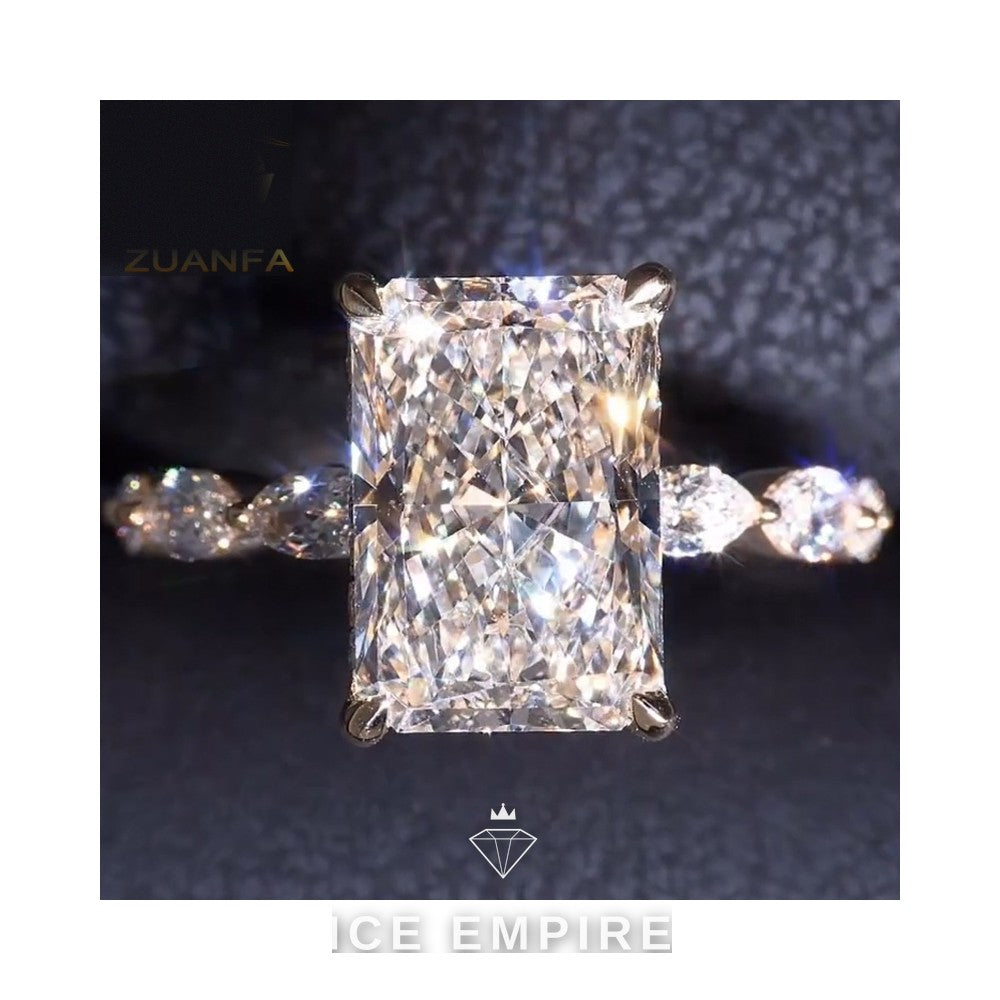 Iced Out Gold Plated Lab Grown Diamond Wedding Band