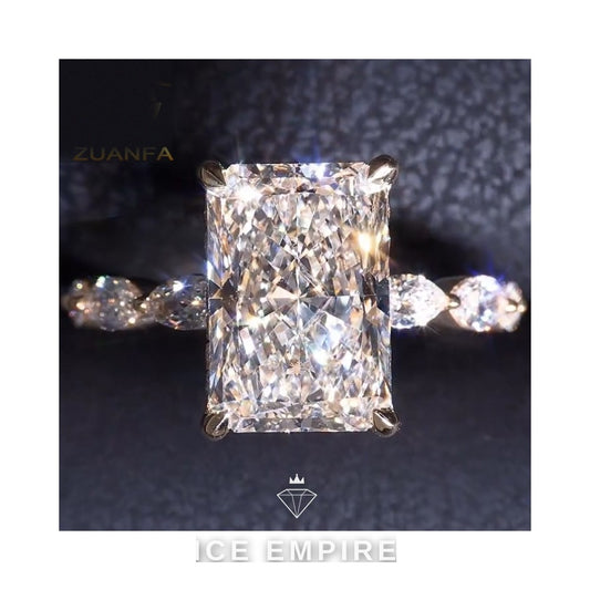 Iced Out Gold Plated Lab Grown Diamond Wedding Band