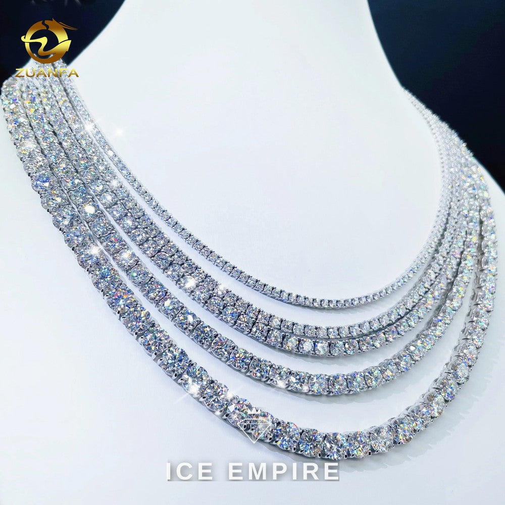 Iced Out Rose Gold Plated Moissanite Tennis Chain