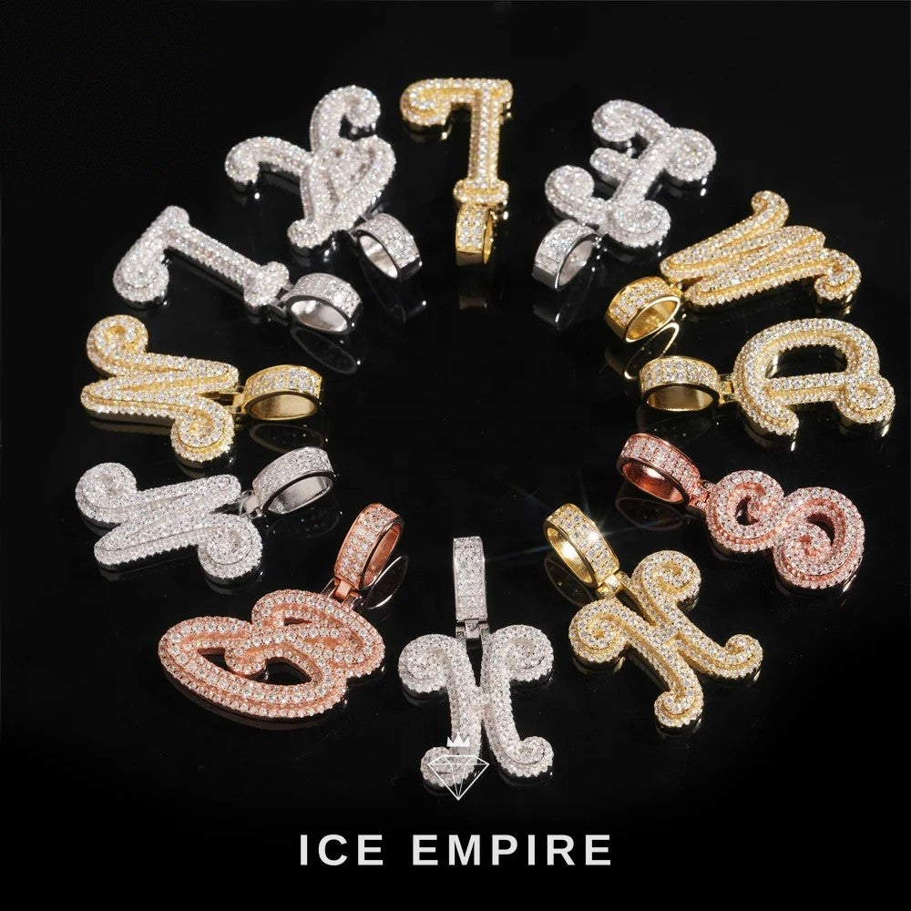 Iced Out Rose Gold Plated Moissanite Pendant