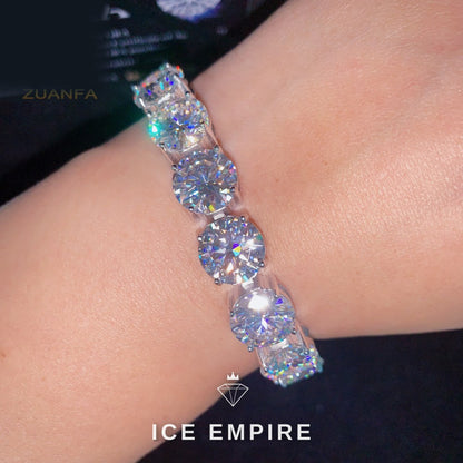 Iced Out Rose Gold Plated Moissanite Cuban Chain