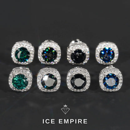 Iced Out 925 Silver Moissanite Earrings