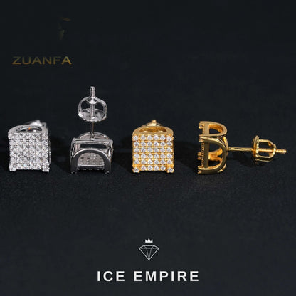 Iced Out Gold Plated Moissanite Earrings