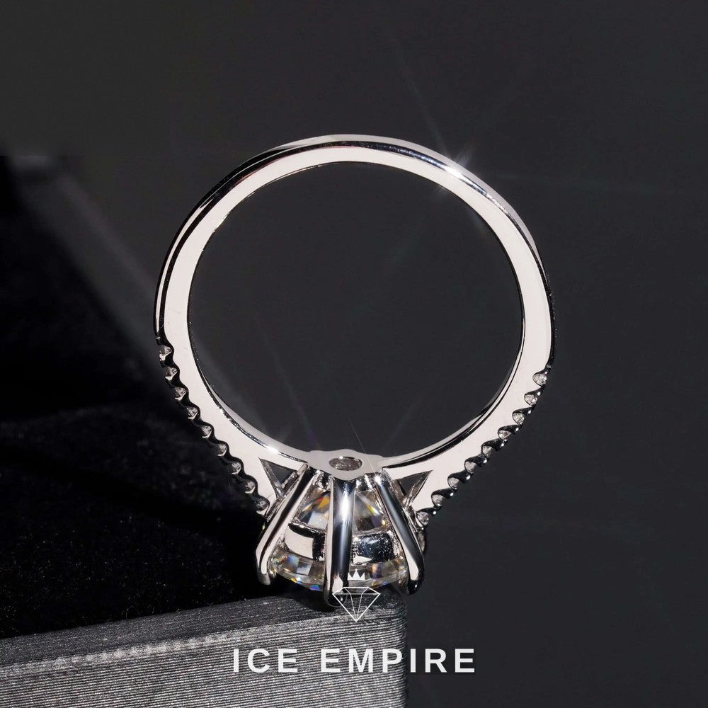 Iced Out Gold Plated Moissanite Wedding Band