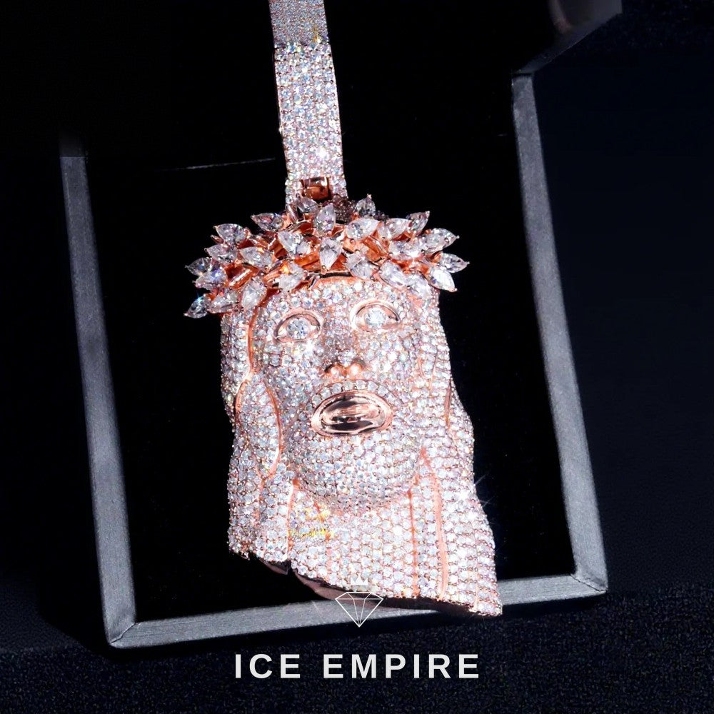 Iced Out 925 Silver Moissanite Pendant