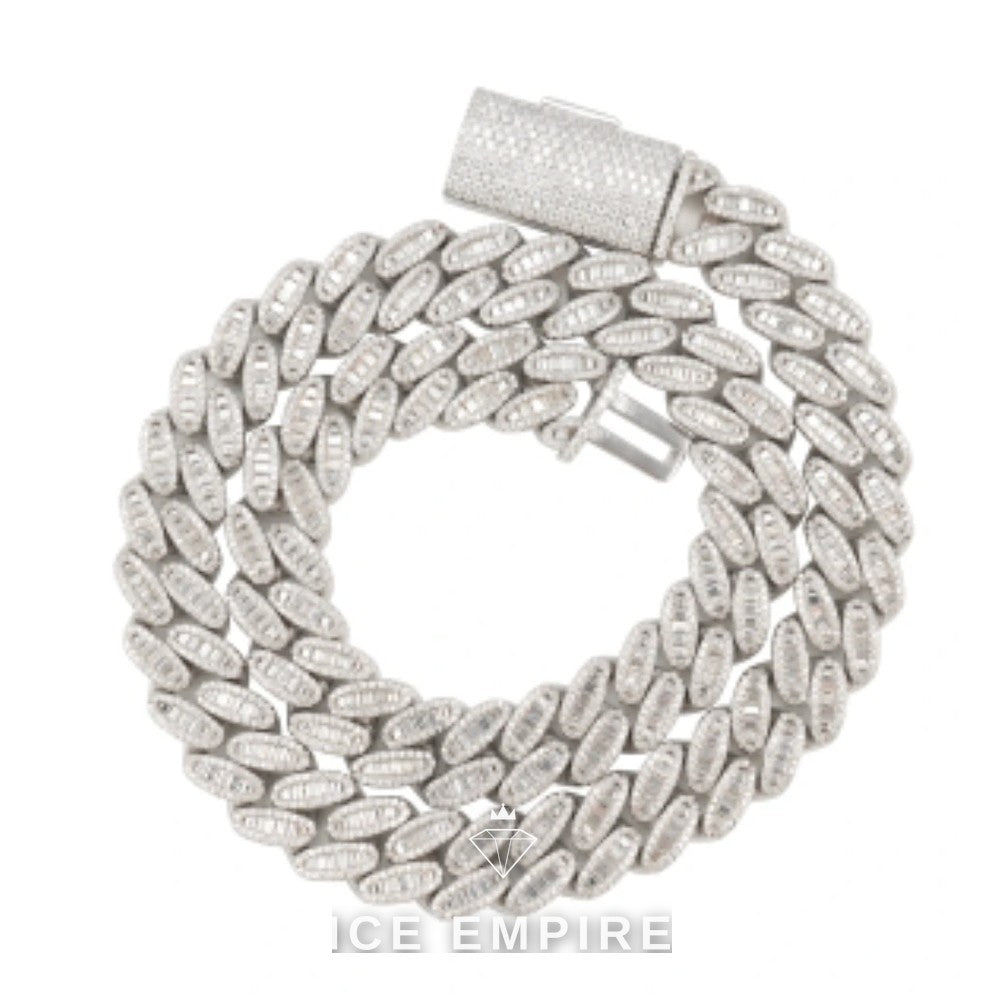 Iced Out Rose Gold Plated Moissanite Cuban Chain