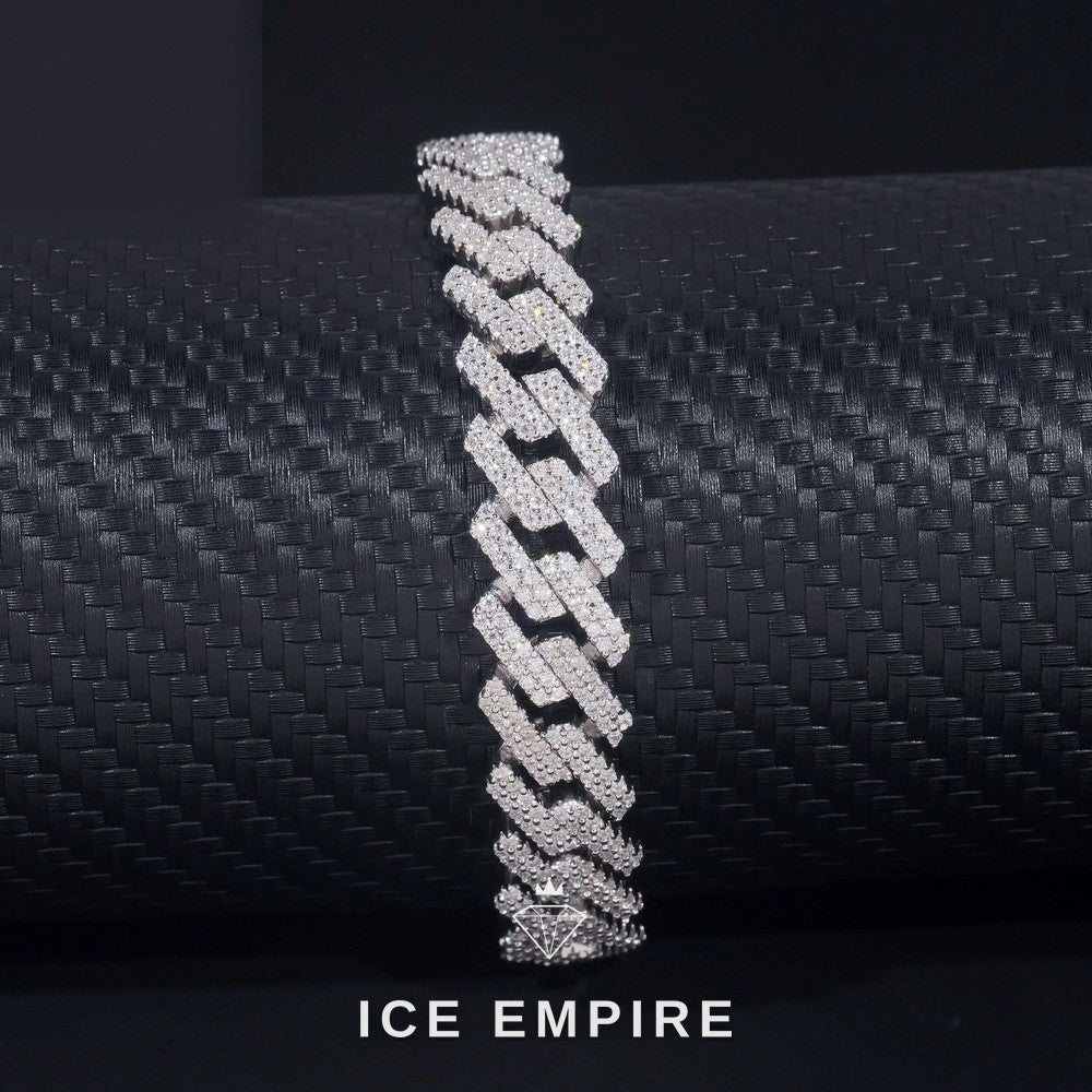Iced Out Rose Gold Plated Moissanite Cuban Chain