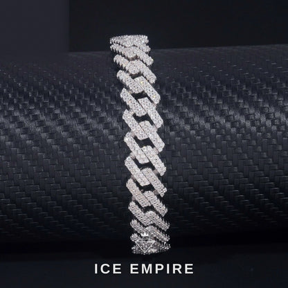 Iced Out Rose Gold Plated Moissanite Cuban Chain
