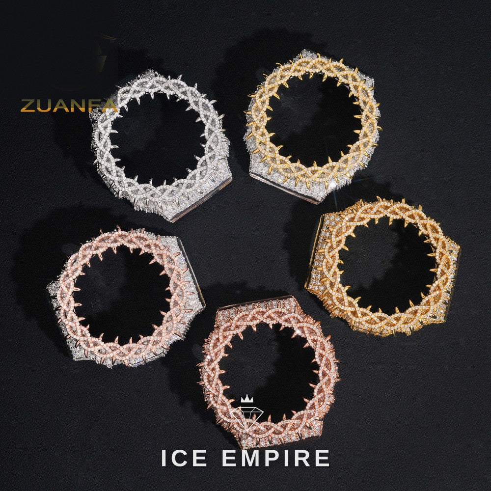 Iced Out 925 Silver Moissanite Watch