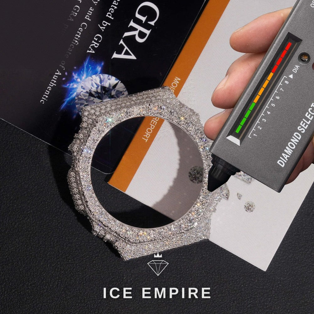 Iced Out Gold Plated Moissanite Watch