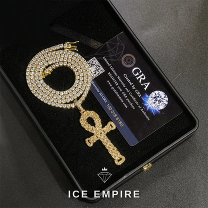Iced Out Cross Gold Plated Pendant