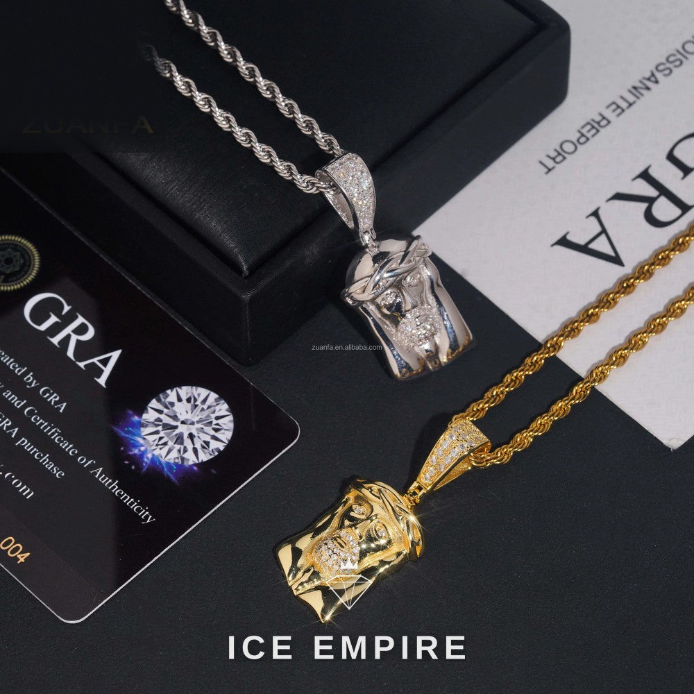 Iced Out 925 Silver Pendant