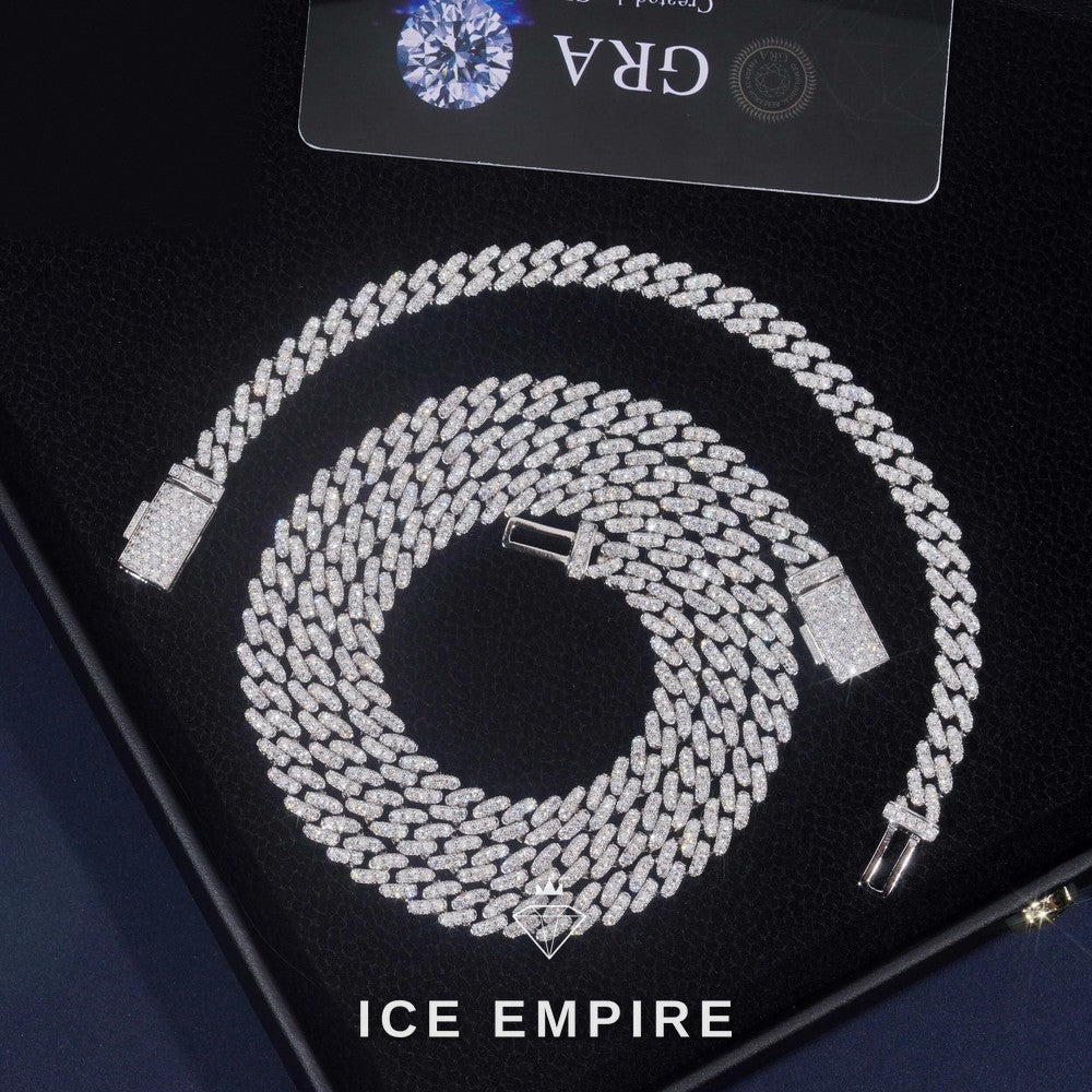 Iced Out Rose Gold Plated Moissanite Cuban Chain
