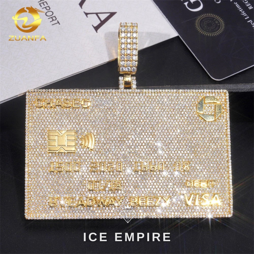 Iced Out Gold Plated Moissanite Pendant