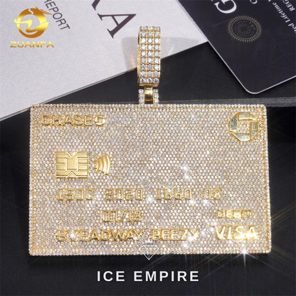 Iced Out Gold Plated Moissanite Pendant