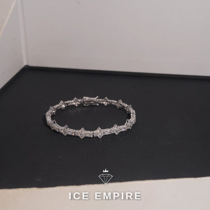 Iced Out 925 Silver Moissanite Tennis Chain
