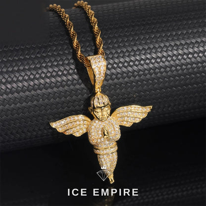 Iced Out Rose Gold Plated Pendant