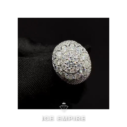 Iced Out 925 Silver Moissanite Ring