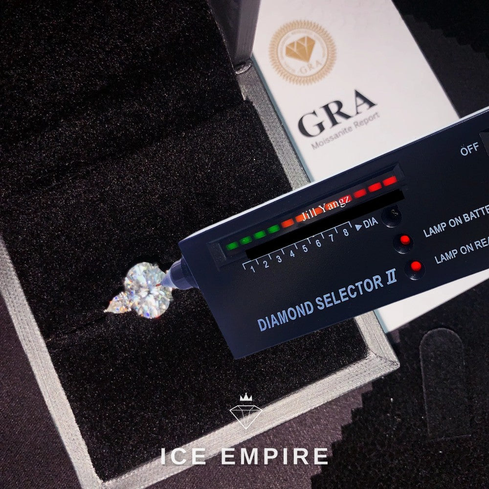 Iced Out 925 Silver Moissanite Engagement Ring