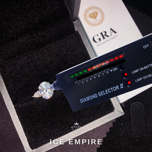 Iced Out 925 Silver Moissanite Engagement Ring