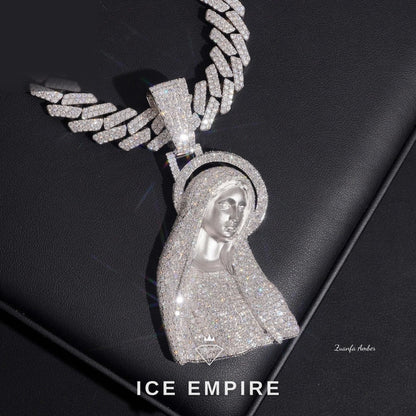 Iced Out 925 Silver Moissanite Pendant