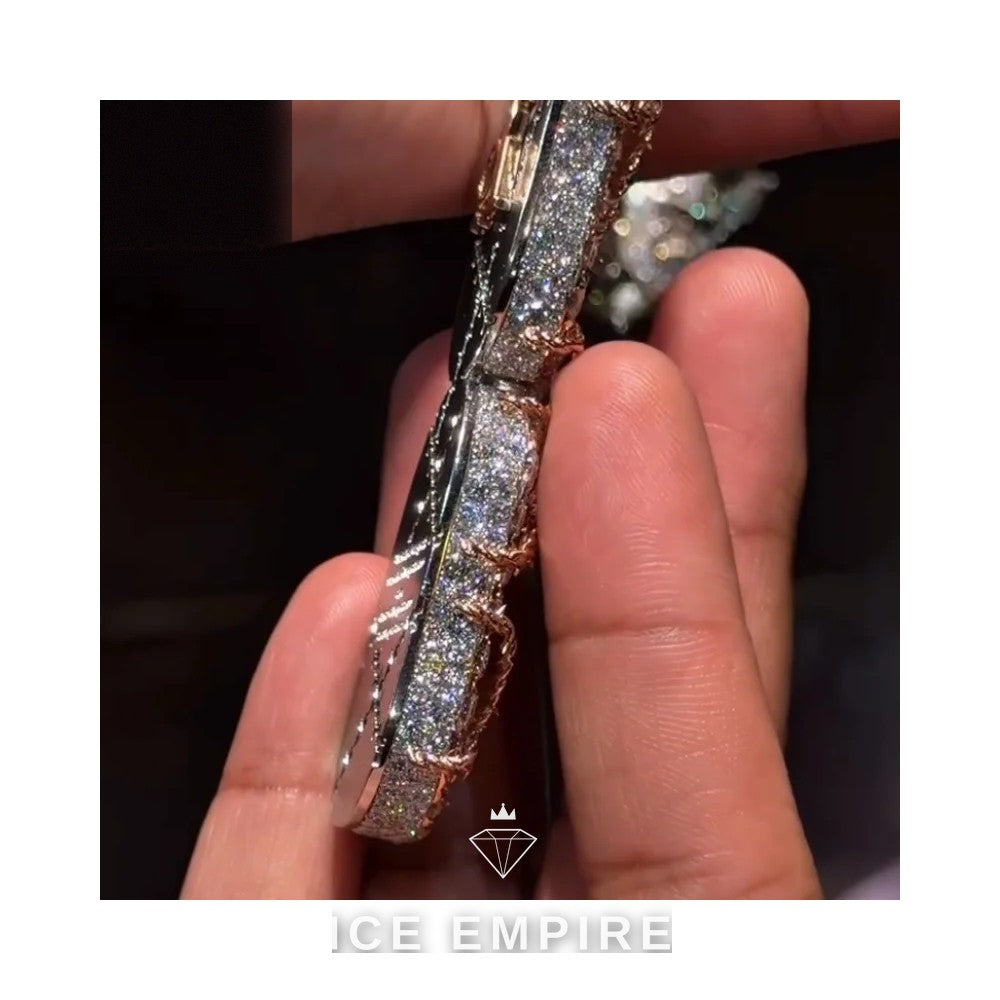 Iced Out Gold Plated Moissanite Pendant