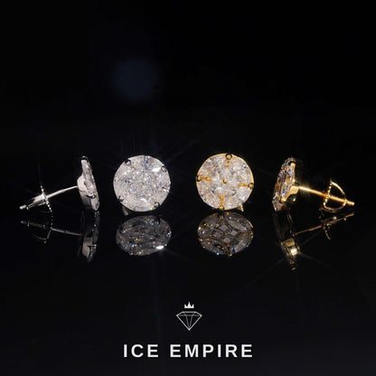 Iced Out Rose Gold Plated Moissanite Earrings