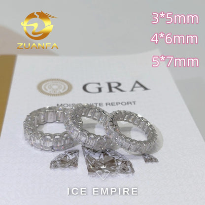 Iced Out Gold Plated Moissanite Wedding Band
