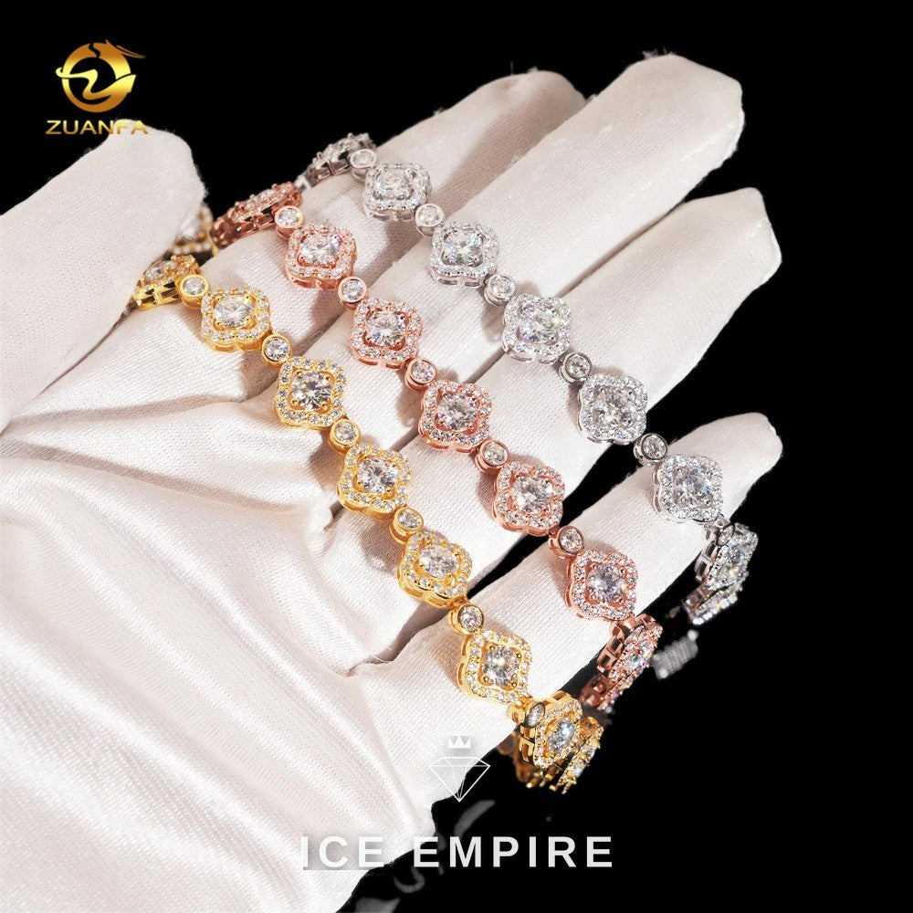 Iced Out Rose Gold Plated Moissanite Cuban Chain