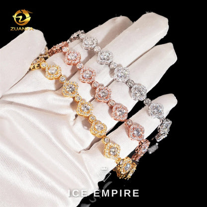 Iced Out Rose Gold Plated Moissanite Cuban Chain