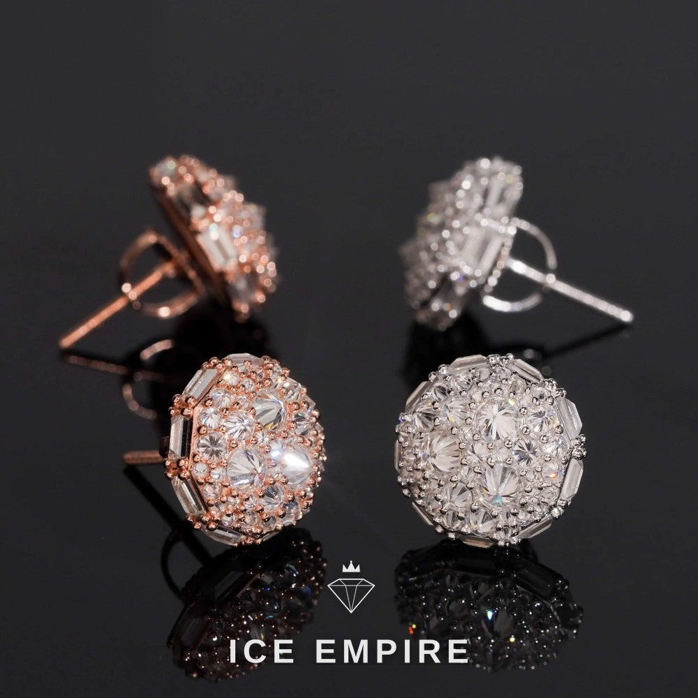 Iced Out Gold Plated Moissanite Earrings