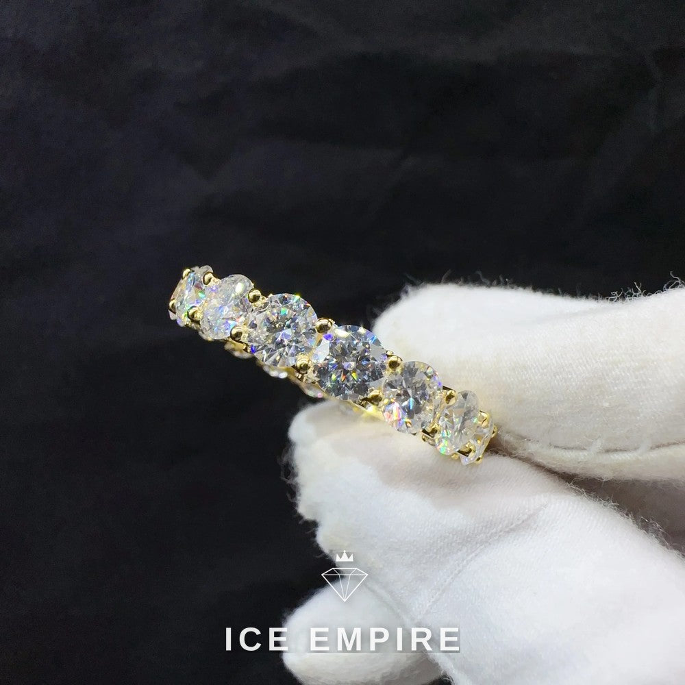 Iced Out 925 Silver Moissanite Ring