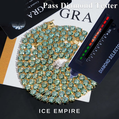 Iced Out Rose Gold Plated Moissanite Tennis Chain
