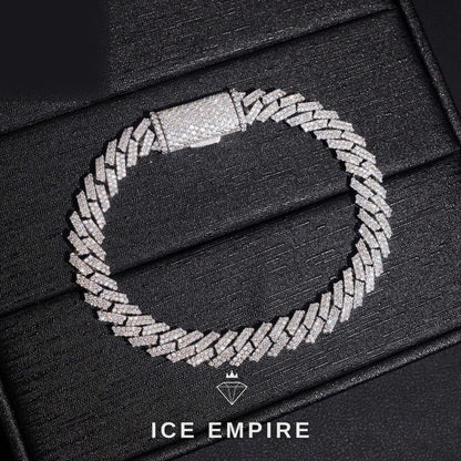Iced Out Gold Plated Moissanite Cuban Chain