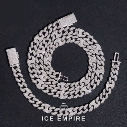Iced Out Rose Gold Plated Moissanite Cuban Chain