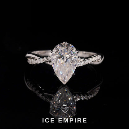 Iced Out Gold Plated Moissanite Wedding Band