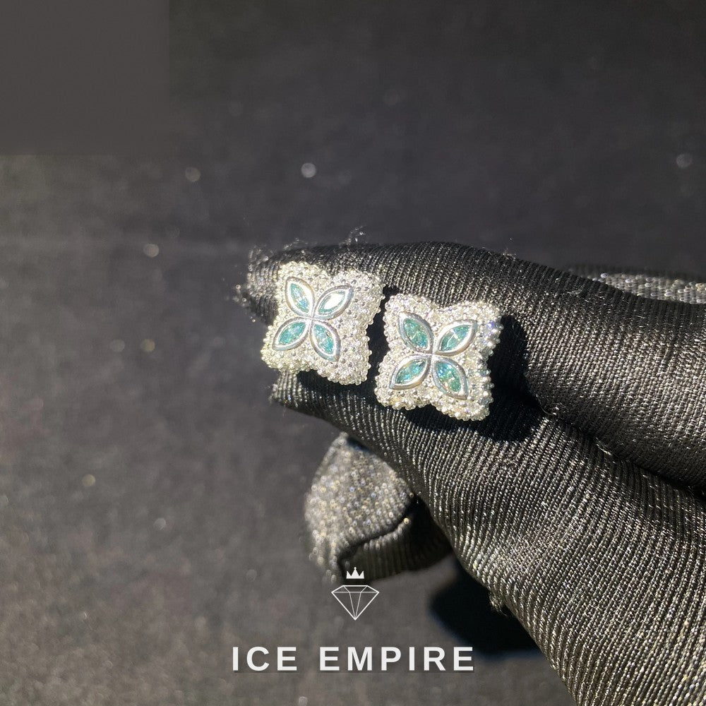 Iced Out 925 Silver Moissanite Earrings