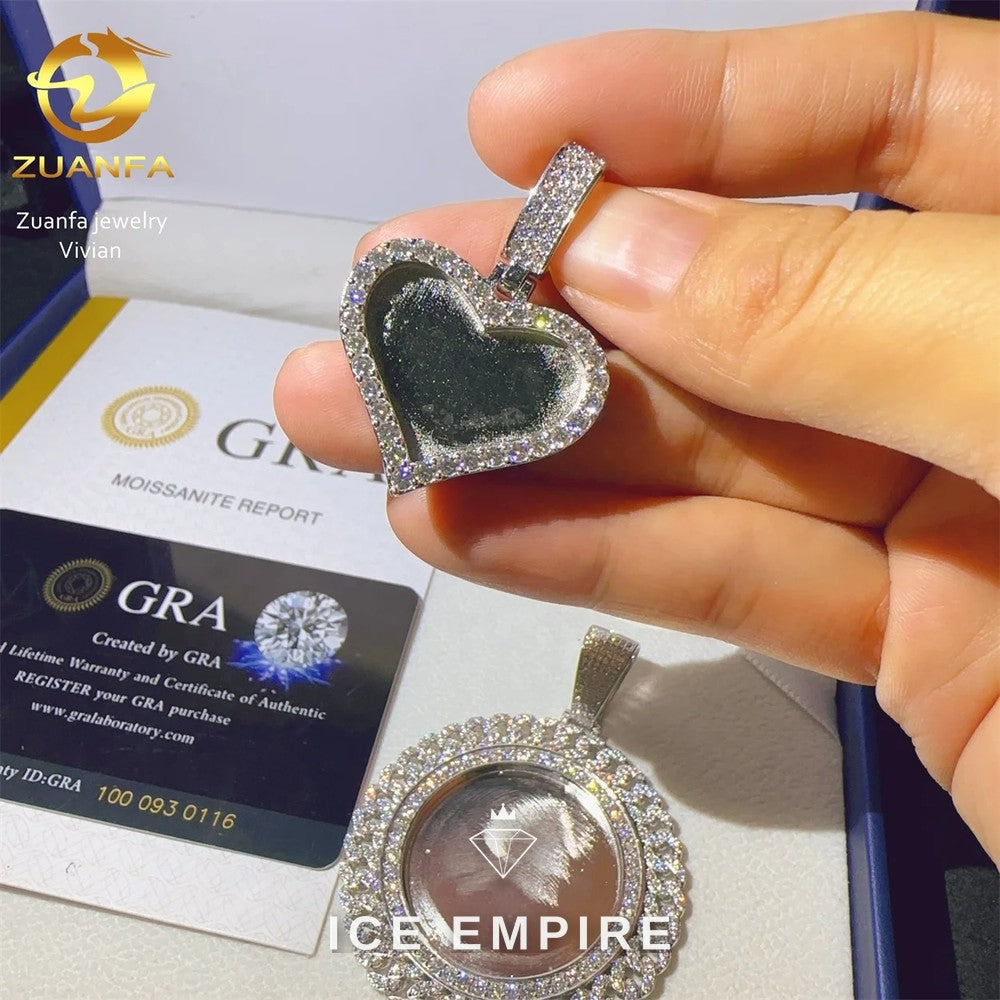 Iced Out Cross 925 Silver Moissanite Pendant
