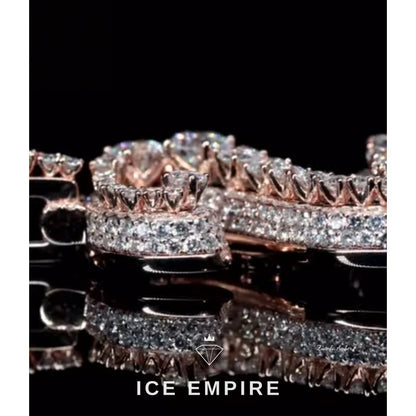 Iced Out 10K Gold Moissanite Pendant
