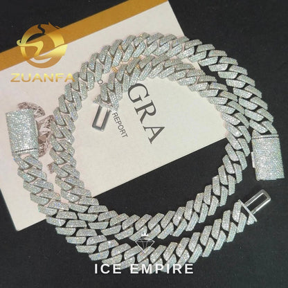 Iced Out Rose Gold Plated Moissanite Cuban Chain