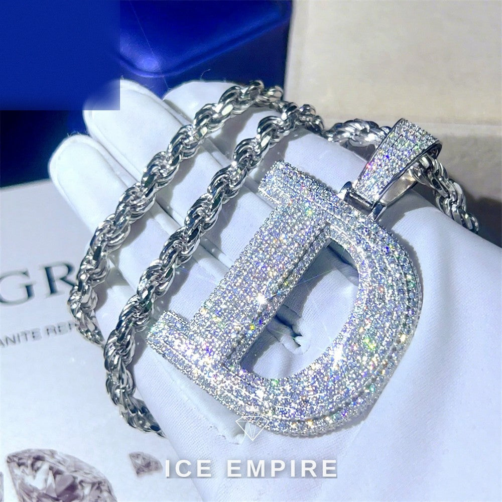 Iced Out Gold Plated Moissanite Pendant
