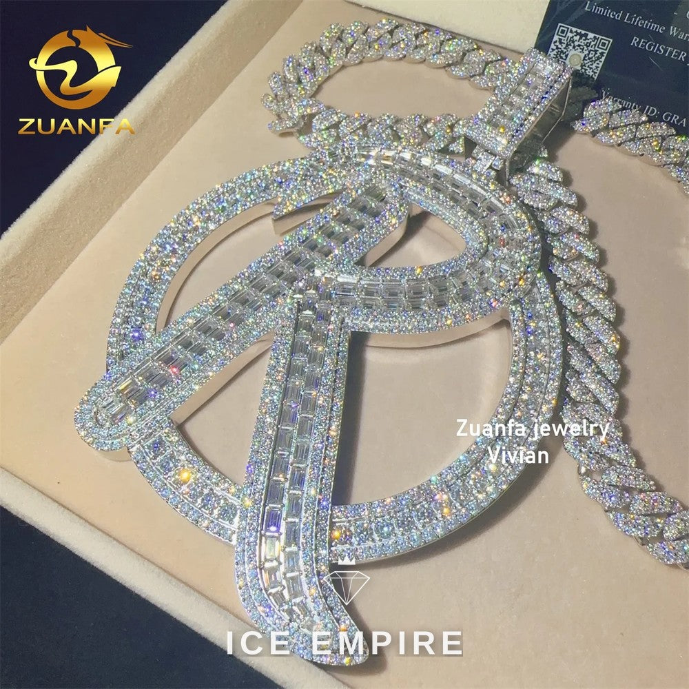 Iced Out 925 Silver Moissanite Pendant