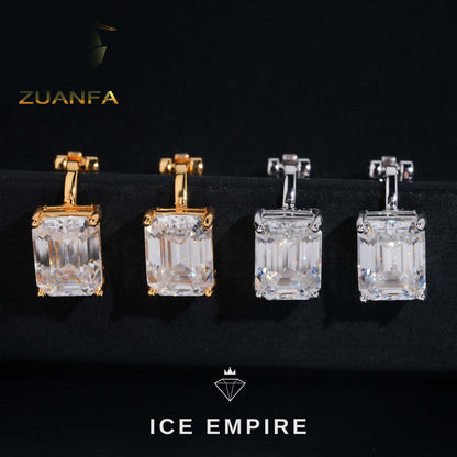 Iced Out 925 Silver Moissanite Stud Earrings