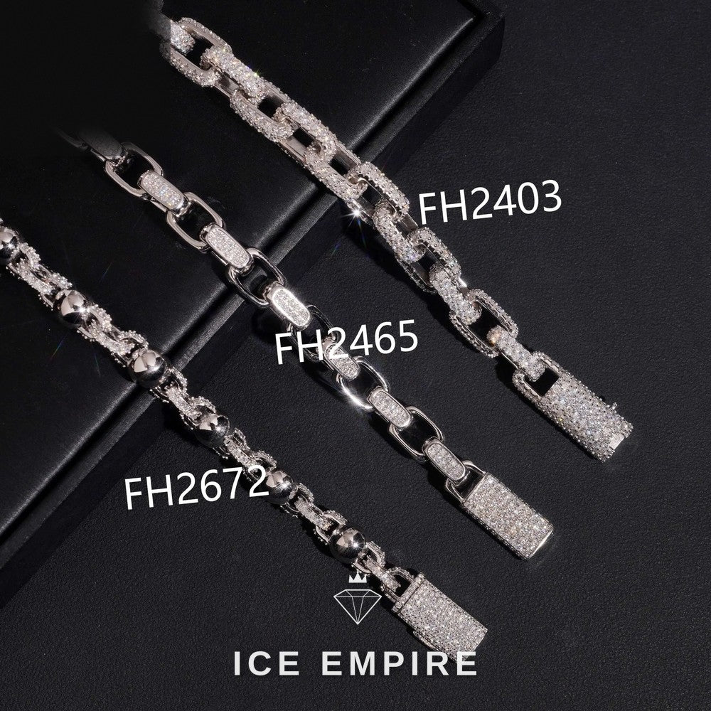Iced Out Rose Gold Plated Moissanite Cuban Chain