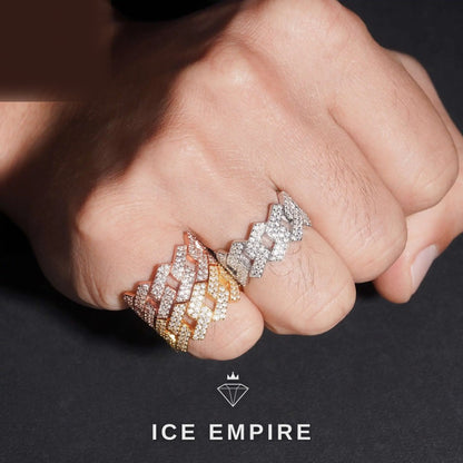 Iced Out Rose Gold Plated Moissanite Cuban Chain