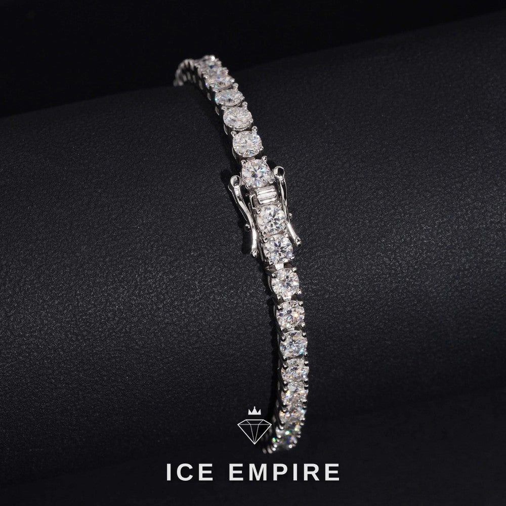 Iced Out 925 Silver Lab Grown Diamond Tennis Bracelet