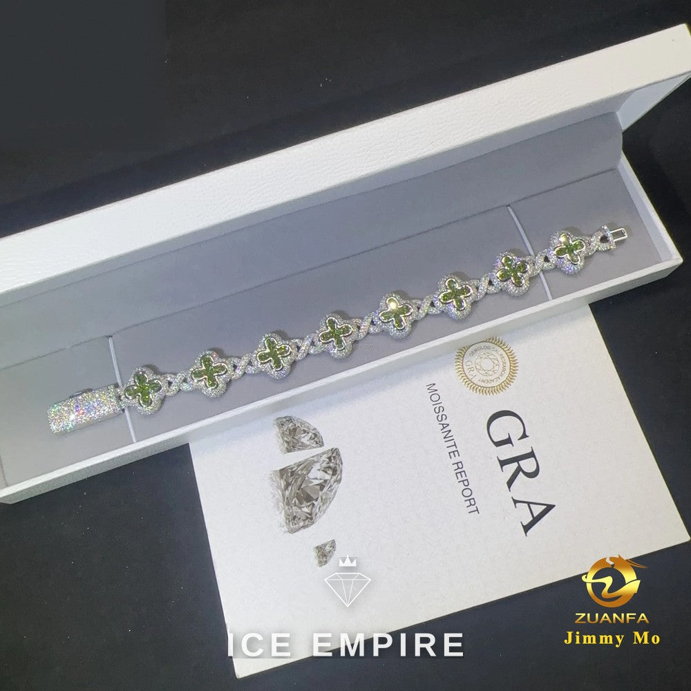 Iced Out Rose Gold Plated Moissanite Cuban Chain