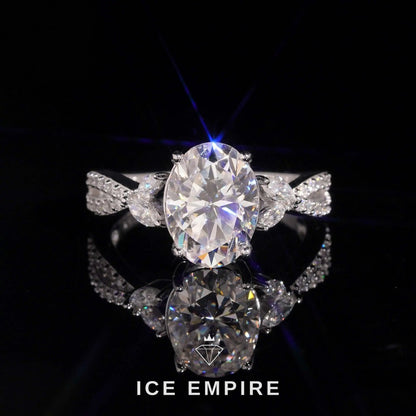 Iced Out Rose Gold Plated Moissanite Wedding Band